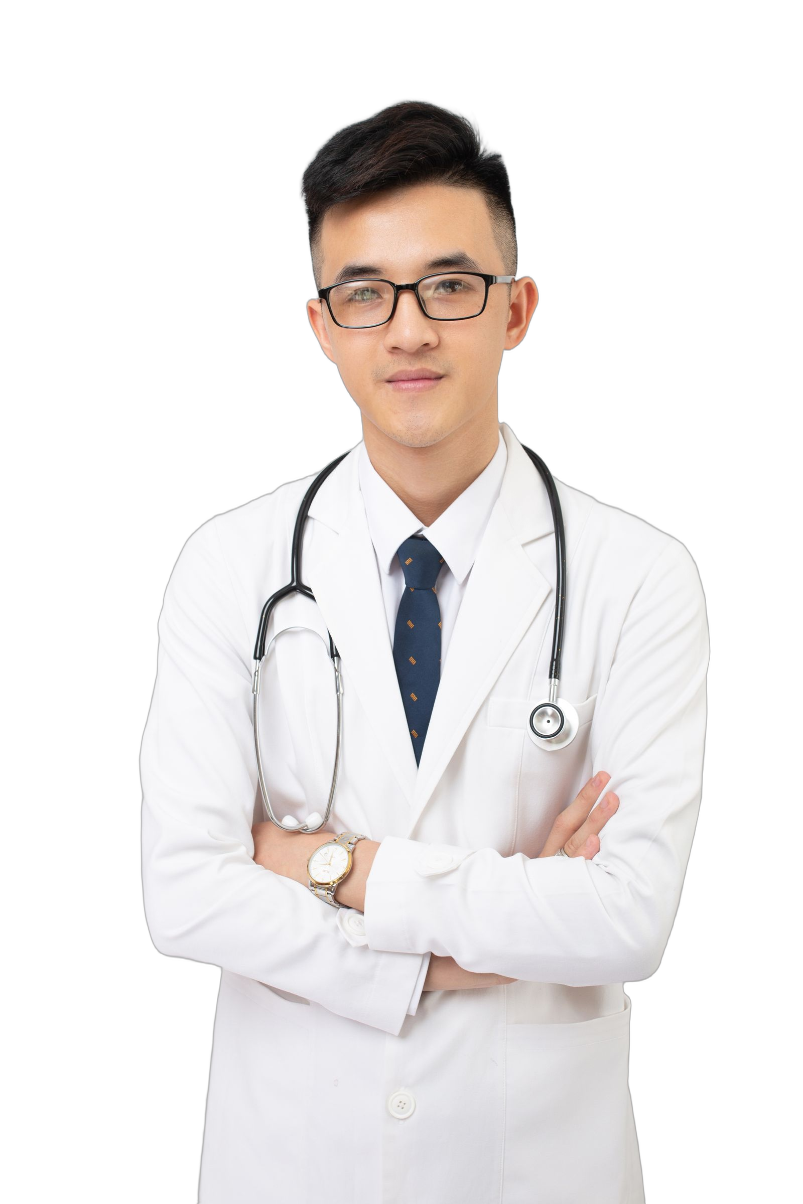 Dermatologist in a white coat